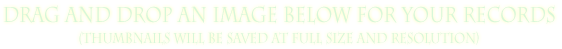 drag and drop an image below for your records